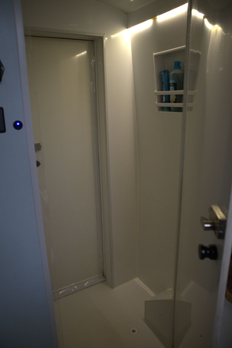 Shower walls going in